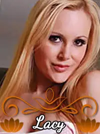 Portrait of woman with long blonde hair