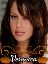 Portrait of a woman with long hair and glossy lips